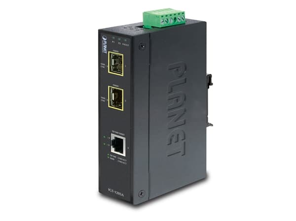 PLANET IGT-1205AT - Fibermedieomformer - GigE - 10Base-T, 100Base-TX, 1000Base-T - RJ-45 / SFP (mini-GBIC)