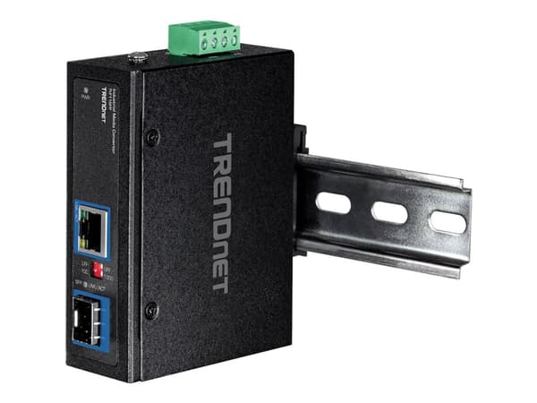 TRENDnet TI-F11SFP - Medieomformer - 1GbE - 10Base-T, 100Base-TX, 1000Base-T - RJ-45 / SFP (mini-GBIC) - TAA-samsvar