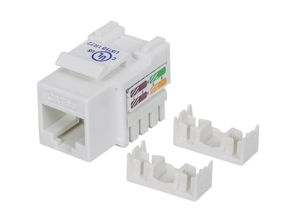 Intellinet 210355, Tasainen, Valkoinen, RJ-45, Naaras, 22/26, Cat5e