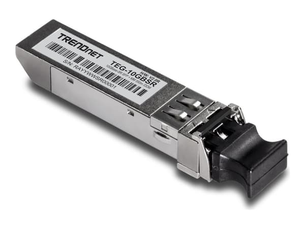 TRENDnet TEG 10GBSR - SFP+ sändar/mottagarmodul - 10GbE - 10GBase-SR - LC multiläge - upp till 550 m - 850 nm - TAA-kompatibel