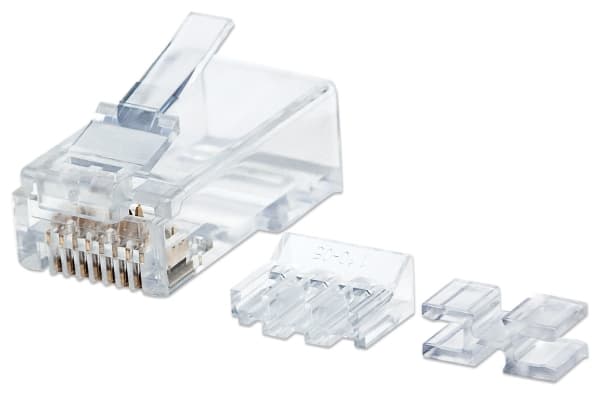 IC Intracom 790666, RJ45, Läpinäkyvä, Uros, Suora, Polykarbonaatti (PC), Cat6