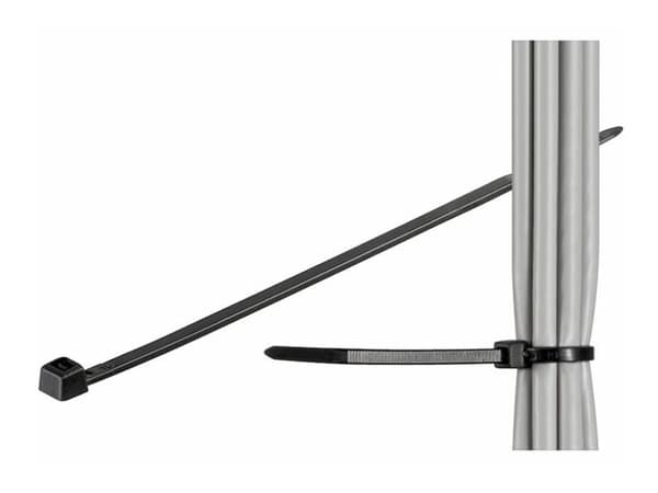 MicroConnect - Kabelfestebånd - svart - 20.3 cm (en pakke 100)