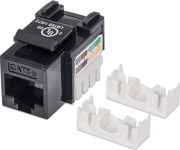 Intellinet 210416, Flad, Sort, RJ-45, Hunstik, 22/26, Cat5e