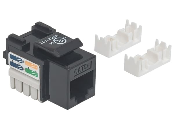 Intellinet 210416, Flad, Sort, RJ-45, Hunstik, 22/26, Cat5e