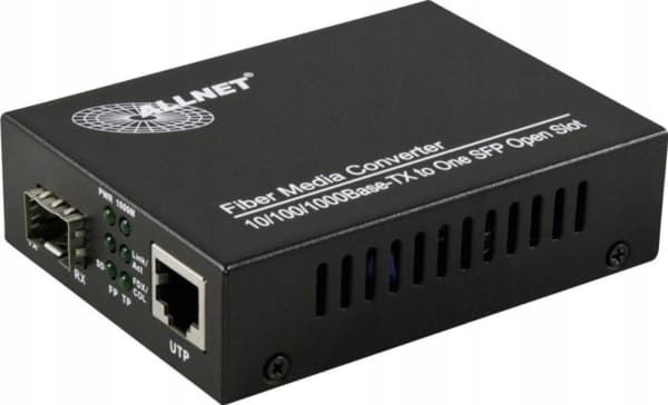ALLNET ALL-MC104G-SFP1, 1000 Mbit/s, IEEE 802.3,IEEE 802.3ab,IEEE 802.3u,IEEE 802.3x,IEEE 802.3z, Gigabit Ethernet, 10,100,1000 Mbit/s, 10BASE-T,100B