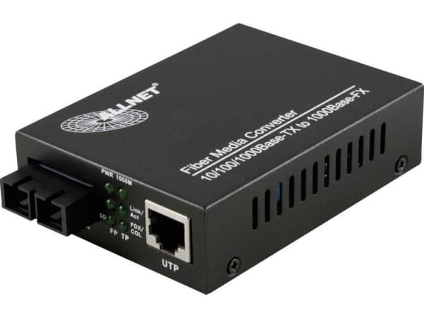 ALLNET ALL-MC105G-SC-SM, 1000 Mbit/s, IEEE 802.3,IEEE 802.3ab,IEEE 802.3u,IEEE 802.3x,IEEE 802.3z, Gigabit Ethernet, 10,100,1000 Mbit/s, 10BASE-T,100