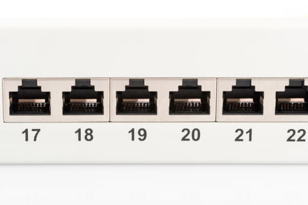 DIGITUS Professional DN-91624S-EC - Patch-panel - CAT 6 - RJ-45 X 24 - svart, RAL 9005 - 1U - 19"
