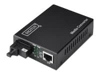 DIGITUS Professional DN-82122 - Fibermediekonverterare - GigE - 10Base-T, 1000Base-LX, 100Base-TX, 1000Base-T - RJ-45 / SC enkelläge - upp till 20 km