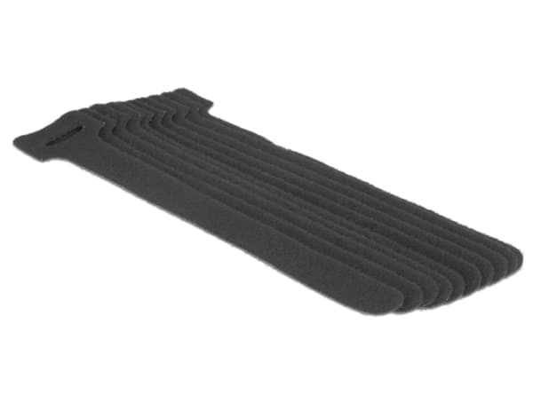 Delock - Kabelfestebånd - 15 cm - svart (en pakke 10)
