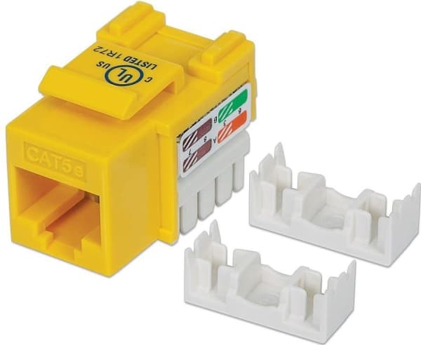 Intellinet 210133, litteä, keltainen, RJ-45, uros, 22/26, Cat5e