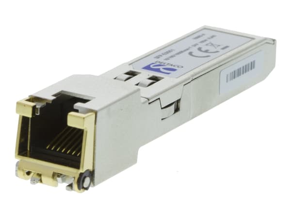 DELTACO SFP-HP003 - SFP (mini-GBIC) transceiver modul (svarende til: HP J8177C) - GigE - 1000Base-T - RJ-45 - op til 100 m - for HPE 1810, 1910, 20p
