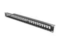 Miniatyrbilde 3 av 5: DELTACO PAN-113 - Koblingspanel - rackmonterbar - svart - 1U - 19" - 24 porter