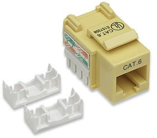 Intellinet 210584, Tasainen, Keltainen, RJ-45, Naaras, 22/26, Cat6