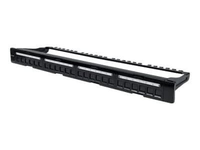 Intellinet Patch Panel, Blank, 1U, 24-Port, Black - Koblingspanel - svart - 1U - 24 porter