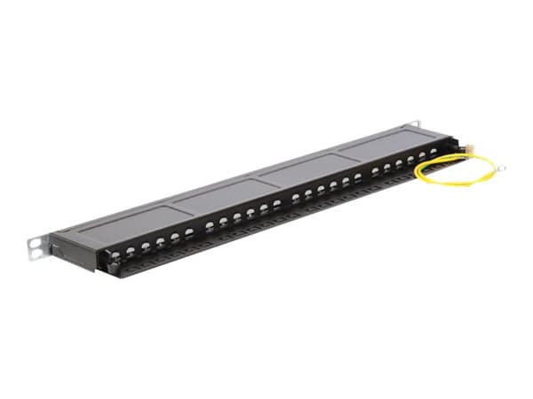 Delock - Koblingspanel - CAT 6 - RJ-45 X 24 - kullsort, RAL 9005 - 0.5U - 19" Sort