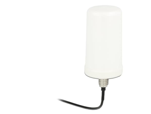 Delock WLAN RP-SMA - Antenne - utendørs - Wi-Fi - 0 dBi - rundtstrålende - utendørs - hvit