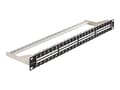Miniatyrbilde 1 av 5: Delock Keystone Patch Panel - Koblingspanel - svart - 1U - 19" - 48 porter