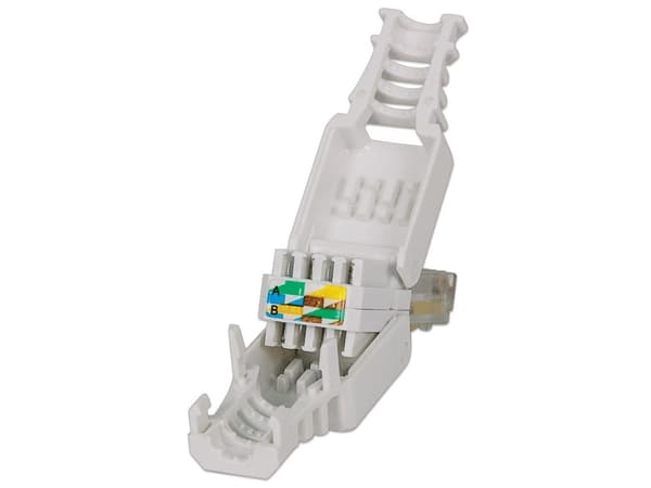 Intellinet 790482, RJ45, Vit, Hankoppling, Rak, Cat5/5e/6, U/UTP (UTP)