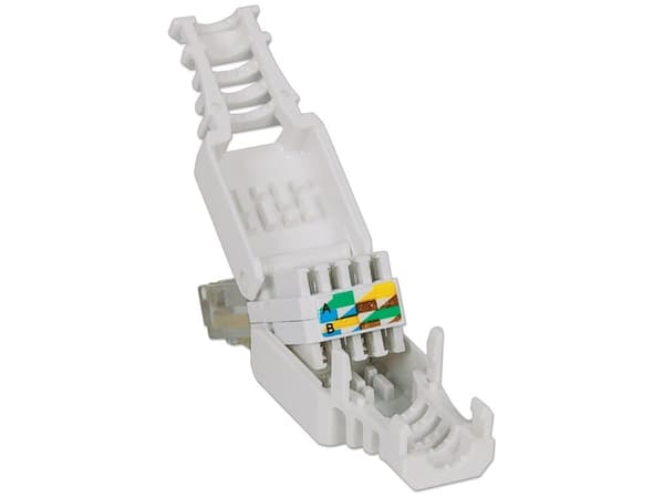 Intellinet 790482, RJ45, Vit, Hankoppling, Rak, Cat5/5e/6, U/UTP (UTP)