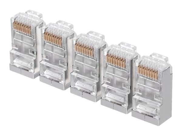 Netrack - Nettverkkontakt - RJ-45 (hann) - FTP - CAT 6 - gjennomsiktig (en pakke 100)