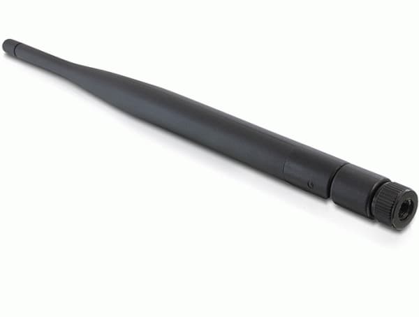 Delock WLAN - Antenne - 5 dBi (for 2,5 GHz), 5 dBi (for 5,825 GHz) - rundtstrålende - svart