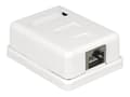 Miniatyrbilde 1 av 5: Delock - Overflatemonteringsboks for nettverk - CAT 6 - STP - RJ-45 - hvit