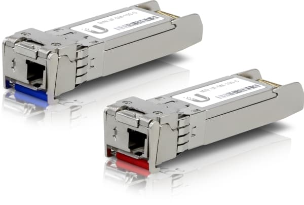 Ubiquiti U Fiber Single-Mode - SFP-sändar/mottagarmodul (mini-GBIC) - 10GbE - 10GBASE-BiDi (paket om 2)