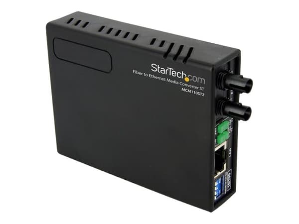 StarTech.com 10/100 MM Fiber Copper Fast Ethernet Media Converter ST 2 km - Fibermedieomformer - 100Mb LAN - 10Base-T, 100Base-FX, 100Base-TX - RJ-45