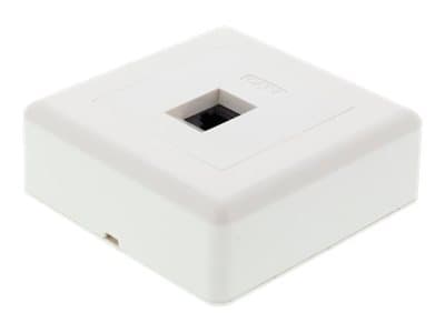 DELTACO VR-33 - Overflatemonteringsboks for nettverk - CAT 6 - UTP - RJ-45 - hvit
