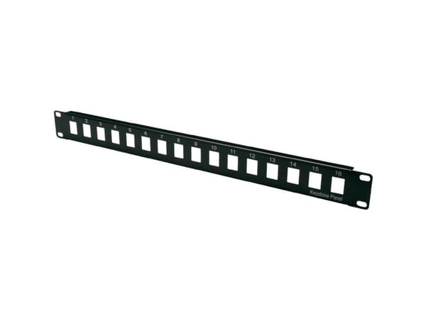 DIGITUS Professional DN-91400 - Koblingspanel - UTP - svart, RAL 9005 - 1U - 19" - 16 porter