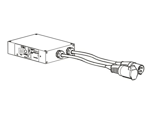 APC In-Line Current Meter AP7152B - Strømovervåkingsenhet - AC 230 V - Ethernet 10/100, RS-232 - utgangskontakter: 1 - for P/N: AR109SH4, SCL400RMJ1U