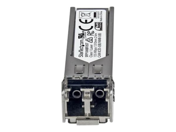 StarTech.com MSA Uncoded Compatible SFP Module, 100BASE-FX, 100MbE Multi Mode (MMF) Fiber Optic Transceiver, 100Mb Ethernet SFP, LC Connector, 2km, 1