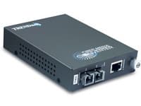TRENDnet TFC-1000S20 - Fibermedieomformer - 1GbE - 1000Base-LX, 1000Base-T - RJ-45 / SC-enkeltmodus - opp til 20 km - 1300 nm - TAA-samsvar