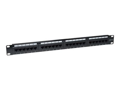 Intellinet Patch Panel, Cat6, UTP, 24-Port, 1U, Black - Koblingspanel - CAT 6 - UTP - RJ-45 X 24 - svart - 1U - 19"