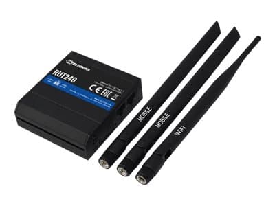 Teltonika RUT240 - Trådløs ruter - WWAN - Wi-Fi - 2,4 GHz - DIN-skinnemonterbar