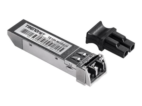 TRENDnet TE100-MGBS20 - SFP-sändar/mottagarmodul (mini-GBIC) - 1GbE - 1000Base-LX, Fibre Channel - LC enkelläge - upp till 20 km - 1310 nm - TAA-komp