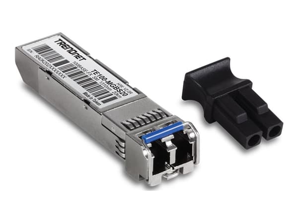 TRENDnet TE100-MGBS20 - SFP-sändar/mottagarmodul (mini-GBIC) - 1GbE - 1000Base-LX, Fibre Channel - LC enkelläge - upp till 20 km - 1310 nm - TAA-komp