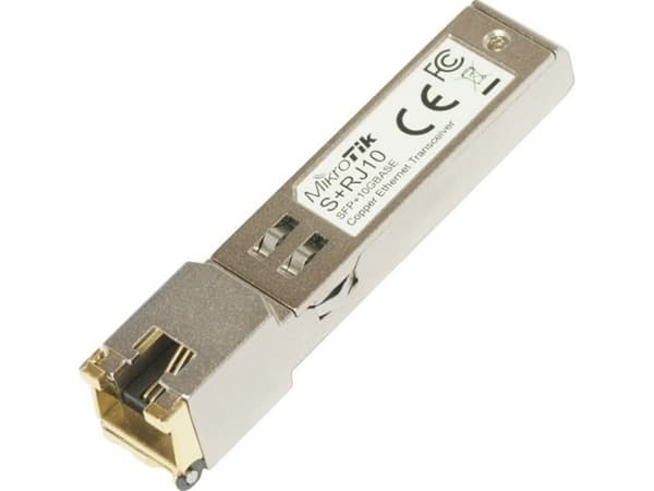 Mikrotik S+RJ10, 10000 Mbit/s, SFP+, SFP+, 200 m, Metallisk, 1 styck