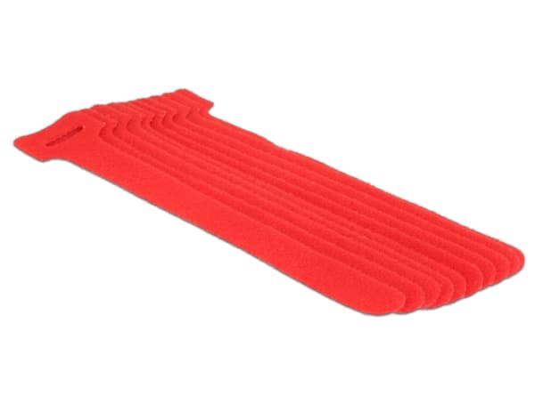 Delock - Kabelfestebånd - 15 cm - rød (en pakke 10)
