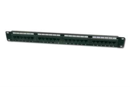 Digitus CAT 6 Class E, RJ-45, Cat6, Musta, Telinekiinnitys, 1U, LSA