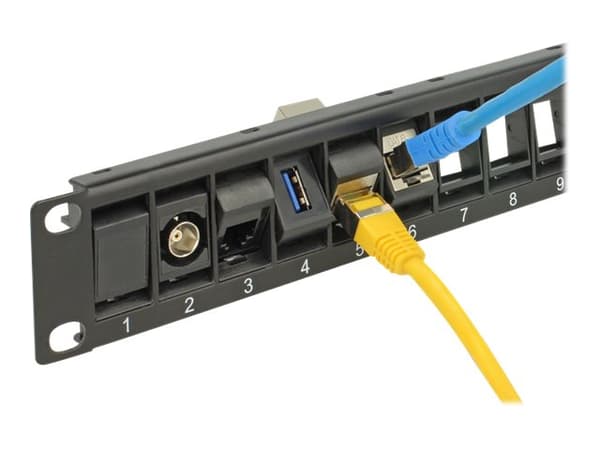 DeLOCK 43340, Musta, Metalli, Muovi, Telinekiinnitys, 44 mm, 11,5 mm, 482,6 mm