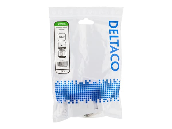 Deltaco VR-217, Tasainen, Valkoinen, RJ-45, Cat6, U/UTP (UTP), 49 mm