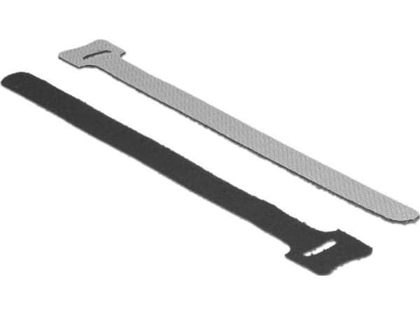 Delock - Kabelfestebånd - 20 cm - svart (en pakke 10)