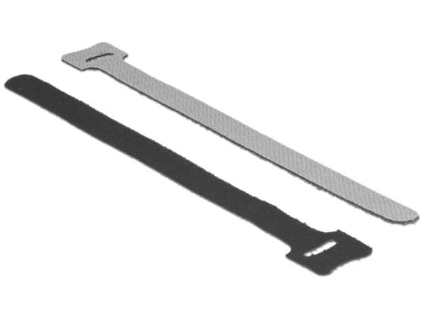 Delock - Kabelfestebånd - 20 cm - svart (en pakke 10)