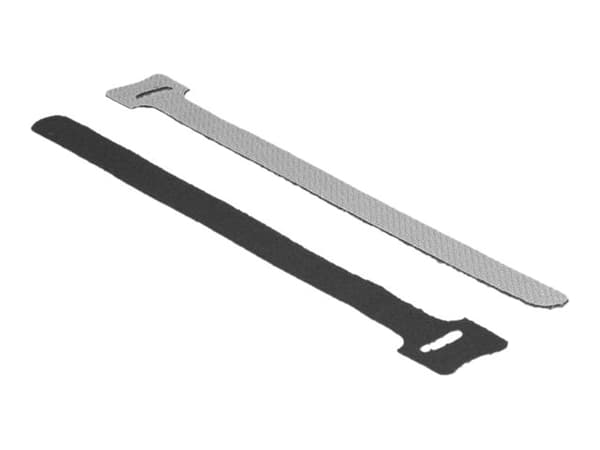 Delock - Kabelfestebånd - 20 cm - svart (en pakke 10)