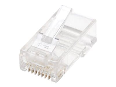 Intellinet RJ45 Modular Plugs, Cat5e, UTP, 3-prong, for solid wire, 15 µ gold plated contacts, 100 pack - Nätverkskontakt - RJ-45 (hane) - CAT 5e (pa