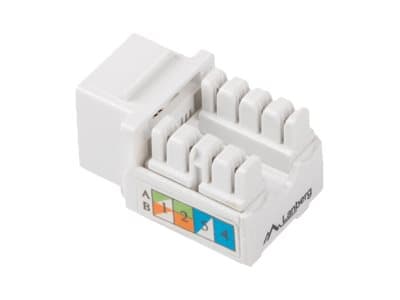 Lanberg KSU5-1090 - Modulinnlegg - CAT 5e - UTP - RJ-45 - hvit