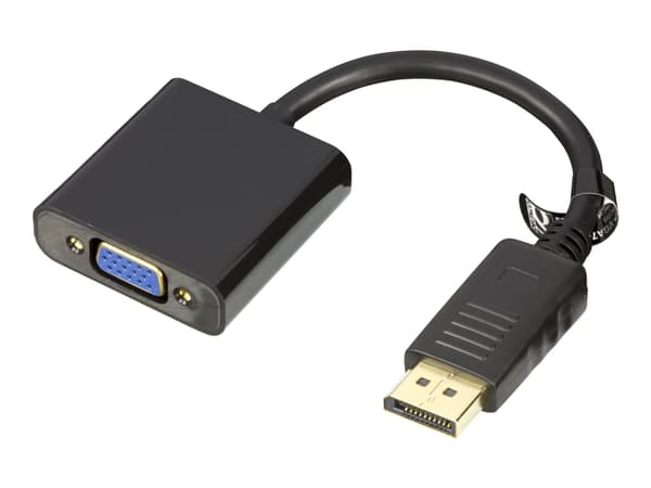 DELTACO DP-VGA7-K - Videotransformator - DisplayPort - VGA