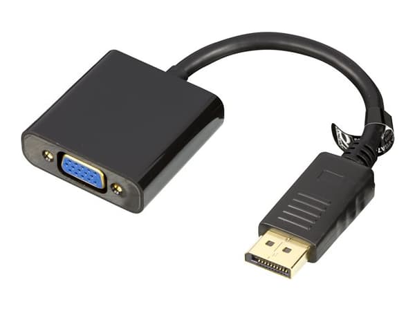 DELTACO DP-VGA7-K - Videotransformator - DisplayPort - VGA