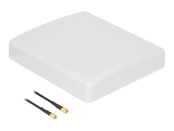 Delock - Antenne - plate - 8 dBi - direksjonal - utendørs, kan monteres på vegg, mast